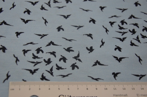 Jersey | Avalana | Vögel hellblau
